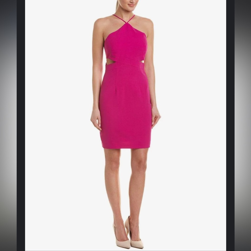 Aidan Mattox Cocktail Dress Halter Cutout | Size 2
